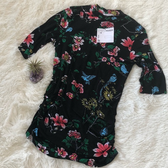 Zara Printed Shirt With Gathered Details - NWT - Picture 6 of 8